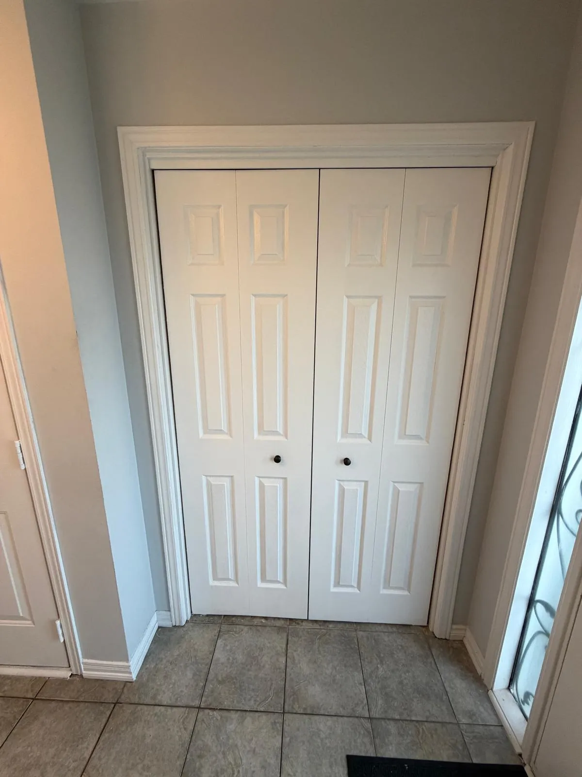 Completed hardwood staircase landing